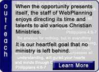 WebPlanning Christian Outreach Progam